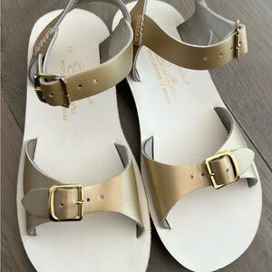Gold Buckle Kids Sandals